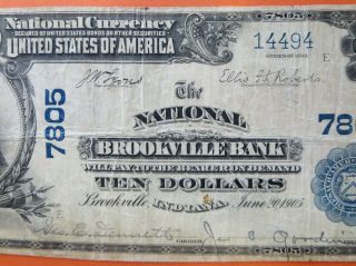 $10 1902 National Currency Brookville Bank Q27 - 020