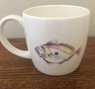 Richard Bramble Jersey Pottery Mug - John Dory Fish Pattern