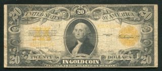 Fr.  1187 1922 $20 Twenty Dollars Gold Certificate Currency Note (b)