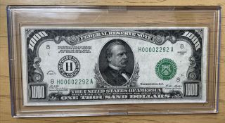 1928 Us $1000 Federal Reserve Note St.  Louis District