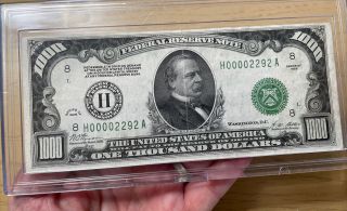 1928 US $1000 Federal Reserve Note St.  Louis District 2