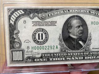 1928 US $1000 Federal Reserve Note St.  Louis District 3