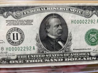 1928 US $1000 Federal Reserve Note St.  Louis District 4