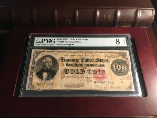1922 $100 Gold Certificate Fr 1215 Pmg 8