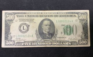 The United States Of America 500 Dollar Bill Series Of 1928 Fr 2200l