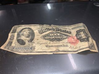 Martha Washington 1891 United States One Silver Dollar 4