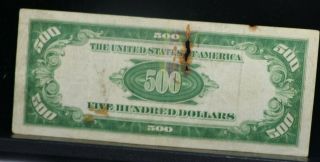 $500 Bill.  Five Hundred Dollar Federal Reserve Note Series 1928 A E Richmond Va 2