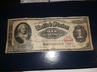 1886 Large Size One Dollar Note Martha Washington Silver Certificate