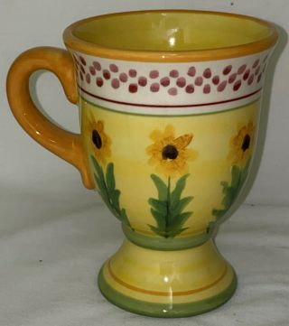 Pfaltzgraff Pistoulet Jana Kolpen 5 " - 12 Oz Sunflower Footed Mug