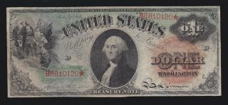 Us 1869 $1 Washington Rainbow Legal Tender Fr 18 Vf (120)