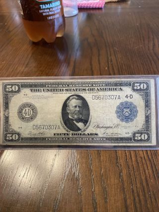 1914 $50 Fifty Dollar Federal Reserve Note San Francisco