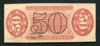 FR.  1355 50 FIFTY CENTS THIRD ISSUE “JUSTICE” FRACTIONAL CURRENCY UNCIRCULATED (B) 2