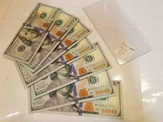 7 Crisp Sequential $100 Dollar Bills.  2013 Mj/a Consecutive Serial Kansas City