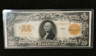 1922 United States Twenty Dollars Gold Certificate Uncirculated