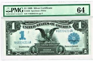 Fr.  236 1899 $1 Silver Certificate Note Speelman / White Pmg Choice Unc.  64.