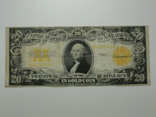 1922 $20 Twenty Dollar Large Size Gold Certificate Speelman/white