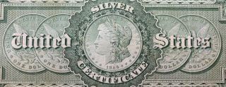 1886 $5 Silver Certificate Morgan Back Grant Five Dollars Fr.  261 Great Color 3