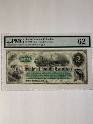 $2 State Of South Carolina 1873