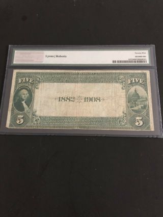 1882 - $5 DB - the LINCOLN NB of City of NY,  NY - PMG 25.  A Note For Collectors. 4