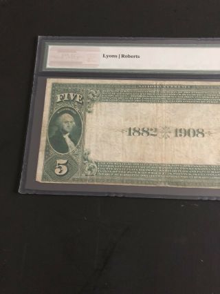 1882 - $5 DB - the LINCOLN NB of City of NY,  NY - PMG 25.  A Note For Collectors. 5