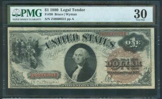 $1 Legal Tender Series 1880,  Pmg Very Fine 30