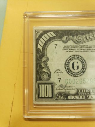 1934 A Chicago $1000 ONE THOUSAND DOLLAR 2