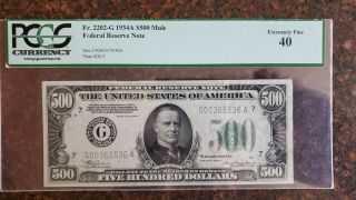 1934a $500 Federal Reserve Note Chicago Fr 2202 - G Julian/morgenthau Pmg 40