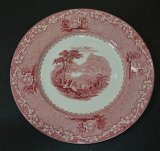 Jenny Lind Red Royal Staffordshire Pottery 9 " Plate