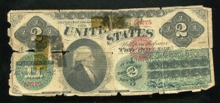 Fr.  41 1862 $2 Two Dollars Legal Tender United States Note (d)