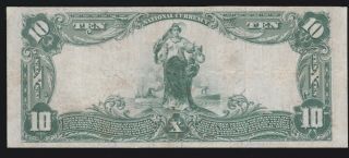 US $10 1902 National Bank of Charleston S.  C.  Charter 2044 FR 628 VF - XF (915) 2
