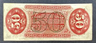 FR 1329 THIRD ISSUE 50c 1863 FRACTIONAL CURRENCY SIGNED ALLISON & SPINNER,  UNC 2
