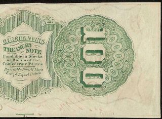 1863 $100 DOLLAR CONFEDERATE STATES CURRENCY CIVIL WAR NOTE PAPER MONEY T - 56 AU 6