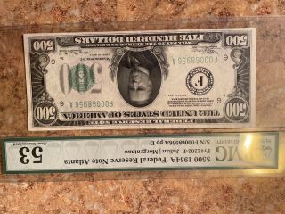 1934a 500 dollar bill pmg 53 best rated 500 note on eBay as of now 2