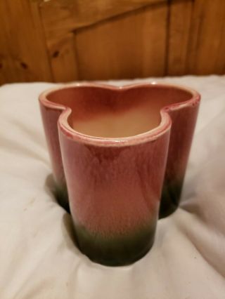 Vintage Hull Pottery Planter 121 Pink And Green About 4 3/4 X 5 1/2 Inches