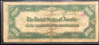 1934 U.  S.  $1000 Bill Chicago G00112711A Federal Reserve Note 2