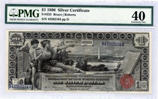 $1 1896 Silver Certificate Fr 225 " Educational Note " Pmg 40