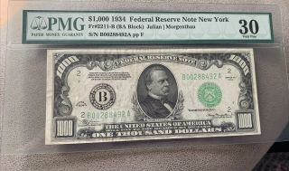 Pmg Very Fine 30 York $1000 One Thousand Dollar Bill Fr.  2211 - B