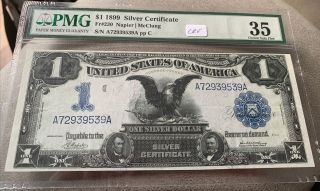Fr 230 1899 $1 Black Eagle Silver Certificate Pmg 35 Napier/mcclung