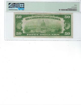 1928 $50 Gold Certificate FR2404 PMG 30 VF Woods/Mellon 2