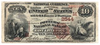 1882 Brown Back $10 The Potters 