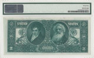 1896 UNITED STATES $2 SILVER CERTIFICATE EDUCATION NOTE ( (PMG 45)) 2