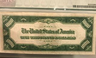 1934 A $1000 One Thousand Dollars Federal Reserve Note PMG 50 AU FR 2212 - G 6