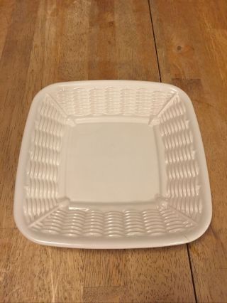 Pfaltzgraff Heritage White Wicker Basket Weave Square 7 " Plate