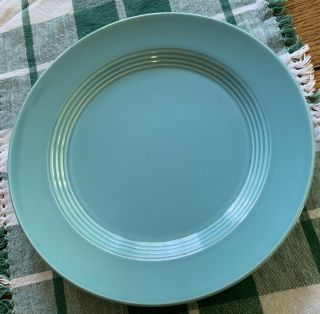 Homer Laughlin Harlequin Turquoise 10 " Dinner Plate Vintage