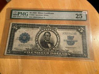 1923 Lincoln Porthole $5 Silver Certificate Pmg 25 Very Fine