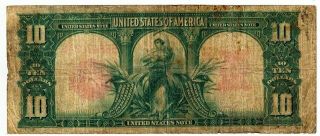 $10 1901 UNITED STATES NOTE FR 122 PLEASING VG 2