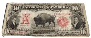 $10 Buffalo United States Note Bison Large Series Of 1901 Ten X ¡no Reserve