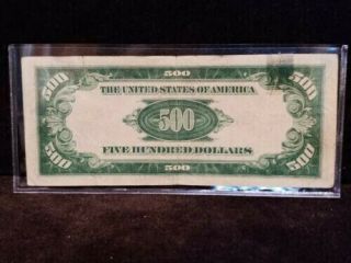 $500 Bill.  Five Hundred Dollar Federal Reserve Note 1934.  A00054359a Boston.