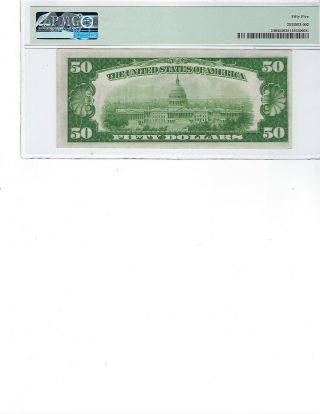 1928 $50 Gold Certificate FR2404 PMG 55 AU Woods/Mellon 2