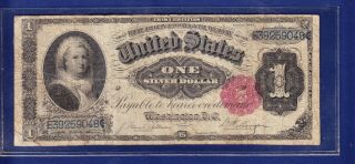1891 $1 Large Silver Certificate Note Martha Washington Tillman/morgan